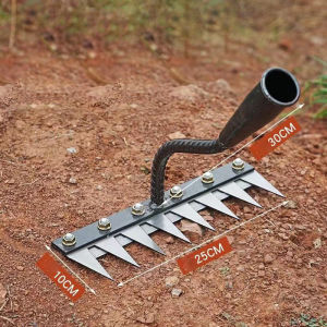 【1-3 Days Delivery】5/6/7/8 Tooth Weeding Steel Rake Agricultural Rake Manganese steel toothed rake Weeding tool Nail rake Loosening Soil Tool