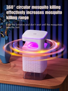 New Household Electric Fly Trap USB-Powered Mosquito Trap with Suction Mosquito Zapper