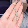 Attractive fireworks natural colorful Opal bracelet women jewelry natural gem 925 sterling silver with heart party birthday gift. 
