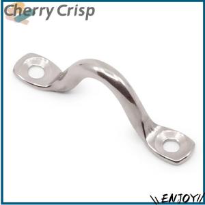 【Cherry Crisp】 4Pcs Handle Stainless Steel Wire Eye Strap Boat Marine Tie Down Hook Canopy Engines Accessories