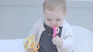 Matchstick Monkey Original Teething Toy With Tail (Assorted Colours)