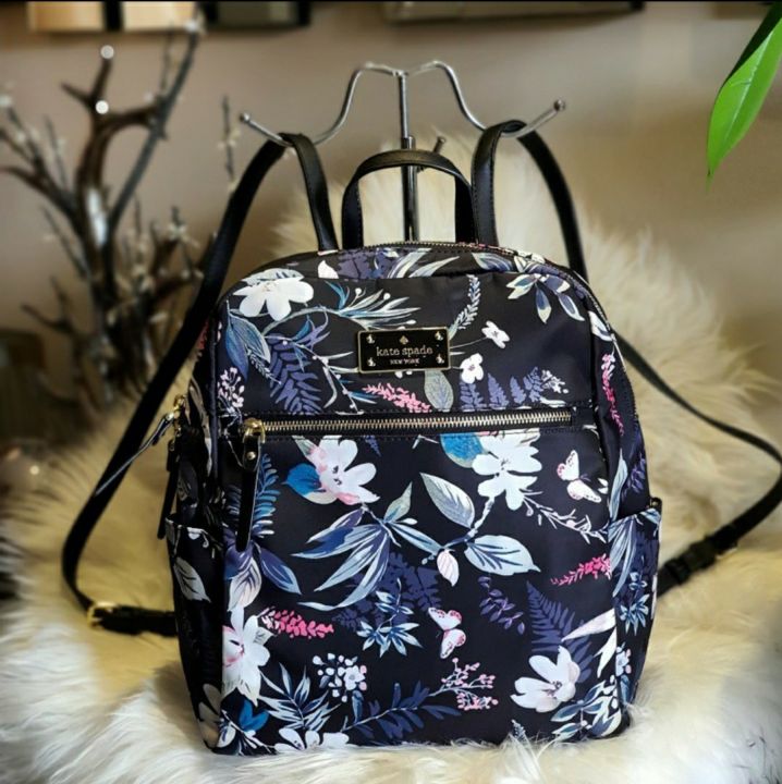 Black kate spade backpack sale