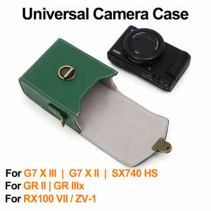 【NEW F】PU Leather Case for Canon G7X III/II/SX740 Sony RX100M7/ZV-1 Ricoh GR2/3x