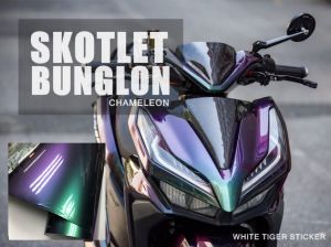 SKOTLET STIKER MOTOR BUNGLON GREEN CHAMELEON SKOTLET BUNGLON STIKER BUNGLON SCOTLITE BUNGLON HARGA PROMO BISA COD