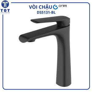 Vòi Rửa Mặt Lavabo Nóng Lạnh Cổ Cao ONIMI Màu Đen Mờ Chất Liệu Đồng Thau Bền Bỉ DS5131-BL