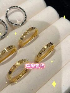 The same style as in the jewelry store non-fading real gold-plated starry ice ring available in narrow and wide versions   Gift for a unique girlfriend