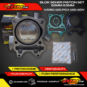blok seher HMone bore up vario 150 pcx 150 adv 62mm 63mm honda ring RIK piston casting iron ring paking dll boring komplit