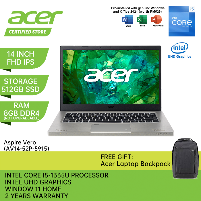 ACER Aspire Vero 14 AV14-52P-5915 Laptop - 14