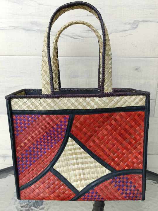 The Morning Store Modern Bayong Tote Bag made from Pandan Leaves with