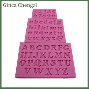 Ginca 3 pcs New Mini LetterNumber Silicone Handmade Fondant Cake Decorating DIY Mould