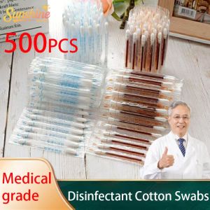500Pcs Disposable Medical Stick Cotton Swab Iodine Disinfection Outdoor Antibacterial Care DressingFirst Aid Swab Sticks Wound Disinfectant Alcohol Iodine Iodophor Cotton Bud Swabs Cotton Buds Alcohol Cotton Wound Disinfection Alcohol Iodophor Cotton Stic