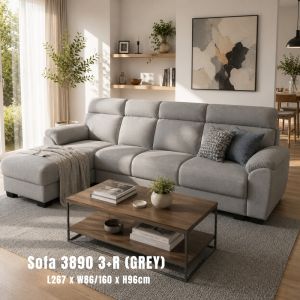 Familystar2u 4 Seater L Shape Sofa Anti Scratch Easy Clean Pets Friendly Office Living Room Hotel Airbnb Condo Home 3890