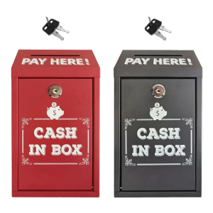 Small Metal Locks Box Includes Keys Rustproof Storage Solution for Cash