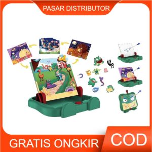 Mainan Anak MY GREEN MONSTER MAGNETIC A493 Mainan Drawing Anak Banyak Karakter Mainan Anak Perempuan - Mainan Anak Laki Laki