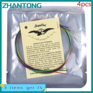ZHANTONG Bộ 4 dây đàn guitar UKULELE dây nylon đầy màu sắc cho đàn Ukulele 21/23/26 inch