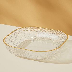 Harga Grosir -  Piring Makanan Diamond / Piring Buah dan Snack / Piring Cemilan Gaya Mewah / Diamond Pattern Plate / Snack Tray