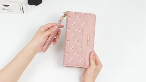 2026 Long Wallet for Women New Korean Style Simple Patchwork Clutch wallet Womens Coin Purse Card Holder
