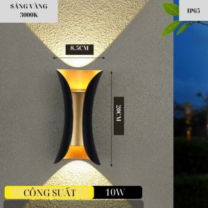 Đèn treo gắn tường trang trí hắt loe 2 đầu decor nhà phòng khách ngủ hàng lang 220v kháng nước