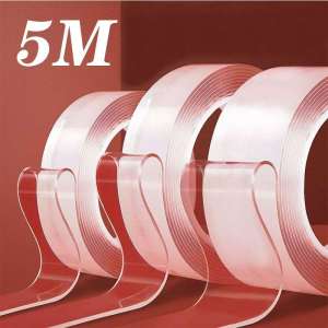 Luckylkh Transparent Nanotape Adhesive Strips for Various Uses