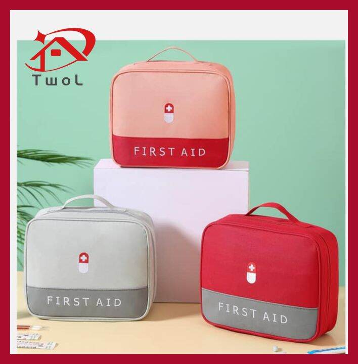 TwoL Travel Storage Medicine Box Portable First Aid Bag Household Carry ...