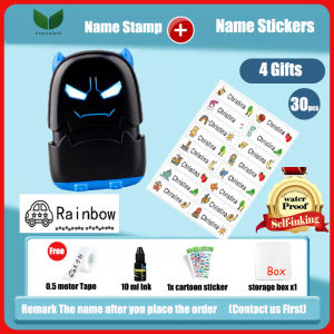 DIY Customized Name Stamp For KidsClothing With 30 pcs Name StickersWaterproof Rubber StampClothing Stamp Name Chop Seal For School UniformNon-Fading Name ChopSuitable for Boys and Girls