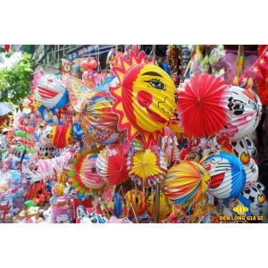 Sỉ 100 cáiLỒNG ĐÈN GIẤY nhiều màu con vật ồng dèn trung thu truyền thống dùng decord quà tặng