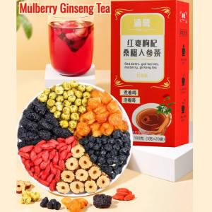 [Ginseng Tea for Men]Ginseng Six Treasures Tea a healthy tea for the kidneys and liver ginseng longan red dates wolfberries mulberries and chrysanthemums is a tea for tonifying the kidneys nourishing the liver and improving eyesight