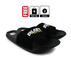 Dilset - Marvelous Black Yellow | Sandal Slop | Sandal Slide | Sandal Slide Pria | Sandal Murah | Sandal Original