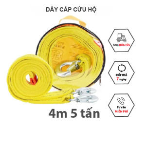 Dây cáp cứu hộ ô tô dây cáp kéo xe ô tô chuyên dụng tải trọng 5 tấn chất liệu bền bỉ
