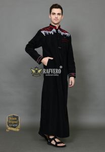 COD Soura - Jubah Muslimin Model Bordir Premium Katun Berkualitas Gamis Pria Bonus Peci dan Tasbih