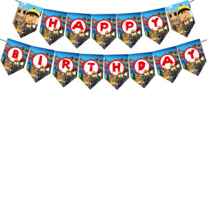 New virtual world theme birthday decorations party decorations banner cake power strip balloon tray