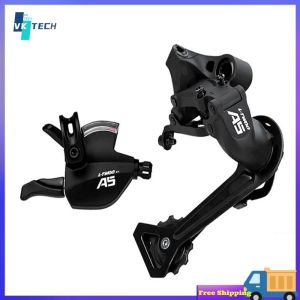 [ VKTECH ] A5 3x9/27 Speed 2:1 Actuation Ratio Long Cage Rear Derailleur Bike Trigger Shifter Set Right Trigger Shifter for MTB Upgrade