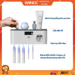 Hộp khử khuẩn bàn chải đánh răng bằng tia UV lấy kem tự động bảo về sức khỏe răng miệng