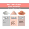 800 gm Organic and Halal Himalayan White & Pink Salt - Organik Garam Putih Batu Bukit Himalaya - 100% Asli. 