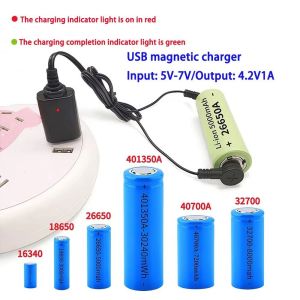 LDMPDQ 1Pcs ic Lithium Battery Charger USB 3.7V 4.2V Battery Charging Cable Universal USB ic Charger for 18650 16340 26650 Battery