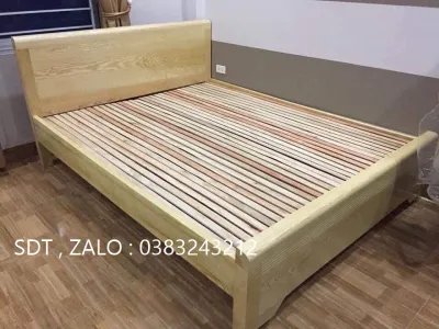 giường ngủ gỗ sồi phòng ngủ