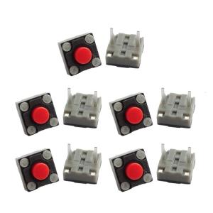 10 cái Mute nút cách nhấn chuột microswitches cho chuột chơi game Microswitch 6x6x4.3 mét cho yên tĩnh hoạt động