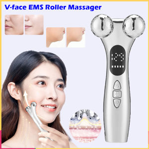 ไม้นวดใบหน้าพัลส์ยกกระชับใบหน้าไมโครเคอเร็นท์ไฟฟ้า EMS รูปใบหน้ารูป V-Face ทำให้เครื่องกำจัดคางสองชั้นจางลงการชาร์จสาย USB ละเอียด