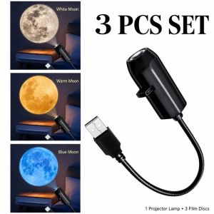 DewyBabe Galaxy Projector Light Adjustable Star Night Light Usb Powered Bedroom Ceiling Wall Lamp