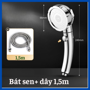Bát sen tăng áp vòi hoa sen tăng áp chỉnh 3 chế độ tay sen tắm tăng áp nhấn tắt mở