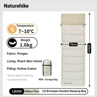 Naturehike ถุงนอนผ้าฝ้ายระบายอากาศได้ดีสำหรับเขตร้อน ซักได้ พกพาสะดวก สำหรับตั้งแคมป์กลางแจ้ง ถุงนอนแบบต่อกัน