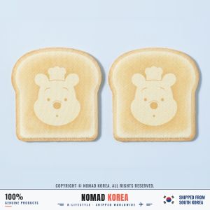 Daiso Korea Disney Miếng dán tóc mái gấu Pooh 2 miếng hình bánh mì nướng 7 x 72 cm trang điểm rửa mặt