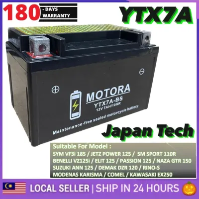 YTX7A SYM VF3i185 VF3I MOTORCYCLE BATTERY KARISMA COMEL JET POWER VR125 ICON ELIT125 PASSION ELIT EVOZ125 SM SPORT COMEL