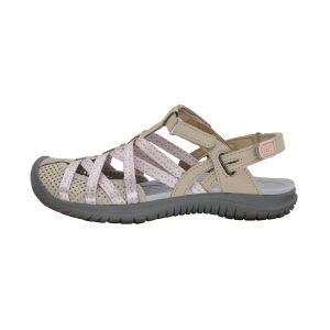 GRITION รองเท้าแตะผู้หญิงสีเทารองเท้าแตะแบบสวมรองเท้าแตะกลางแจ้งสวมใส่สบายกันลื่น