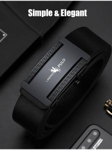 Women’s Fashion Automatic Buckle Leather Belt Genuine Leather