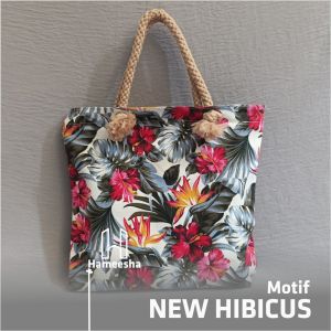 Hand bag - Tas jinjing wanita resleting untuk arisan kondangan pengajian mukena bahan kain tebal kanvas motif TMKM TW