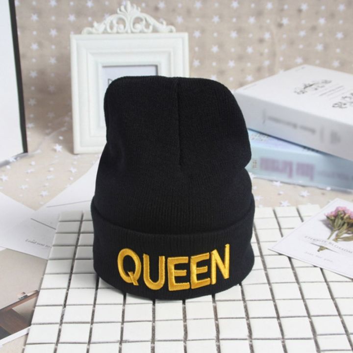 Couple KING QUEEN Hat Skullies Bonnet Hats For Men Women