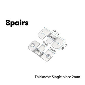 8Pcs Heavy Duty Hanging Buckle Interlocking Bracket Stainless Steel For Wall Photo Frame With Screws
