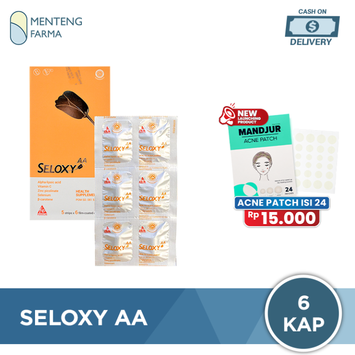 Seloxy AA 6 Kaplet - Suplemen Antioksidan & Kesehatan Kulit