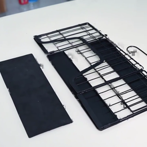 ตะกร้าชั้นวางแม่เหล็กด้านข้างสำหรับใส่มันฝรั่งและหัวหอมสายไฟชั้นวางของตะกร้าใส่ของเหล็กพับ